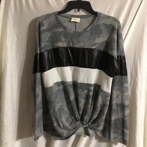 Camo top with bling!!